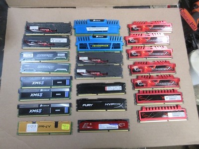 LOT 22 4GB DDR3 GAMING Desktop Memory RAM MIXED BRANDS 88GB TOTAL