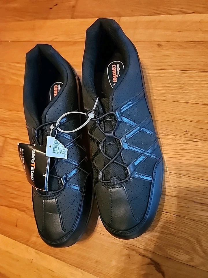 Женские туфли-слипоны Safe T Step Alidra черные нескользящие размер 13 - Изображение 2 из 4