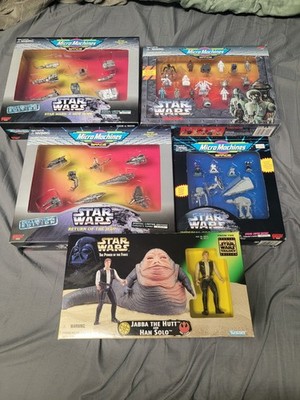 Vintage 90's Star Wars Toy Lot Micro Machines And Jabba The Hut New In Package