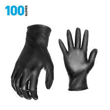 100-Count 4Mil Disposable Nitrile Work Gloves - Large