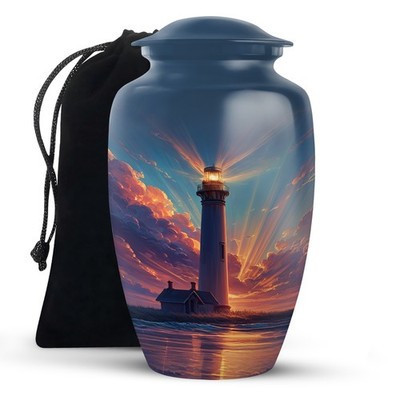 Lighthouse Ashes Adult Female Mom Kids Women Male Dad Memorial 10 Inch