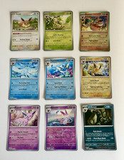 Prismatic Evolutions Complete 9 Card Eeveelution Reverse Holo Set Pokémon TCG