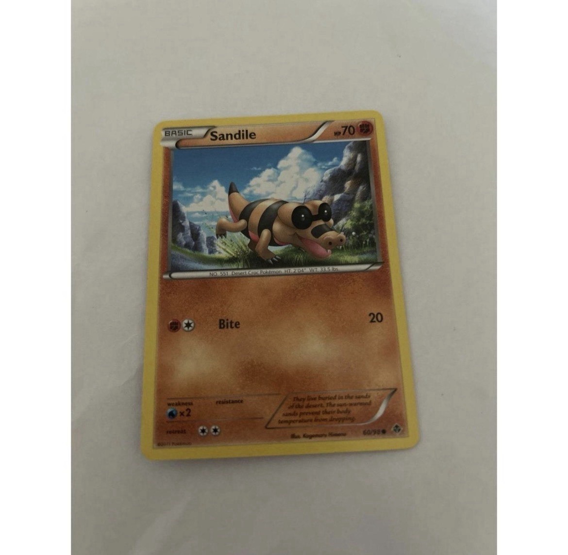 Sandile 60/98 (LP) - Emerging Powers Pokémon