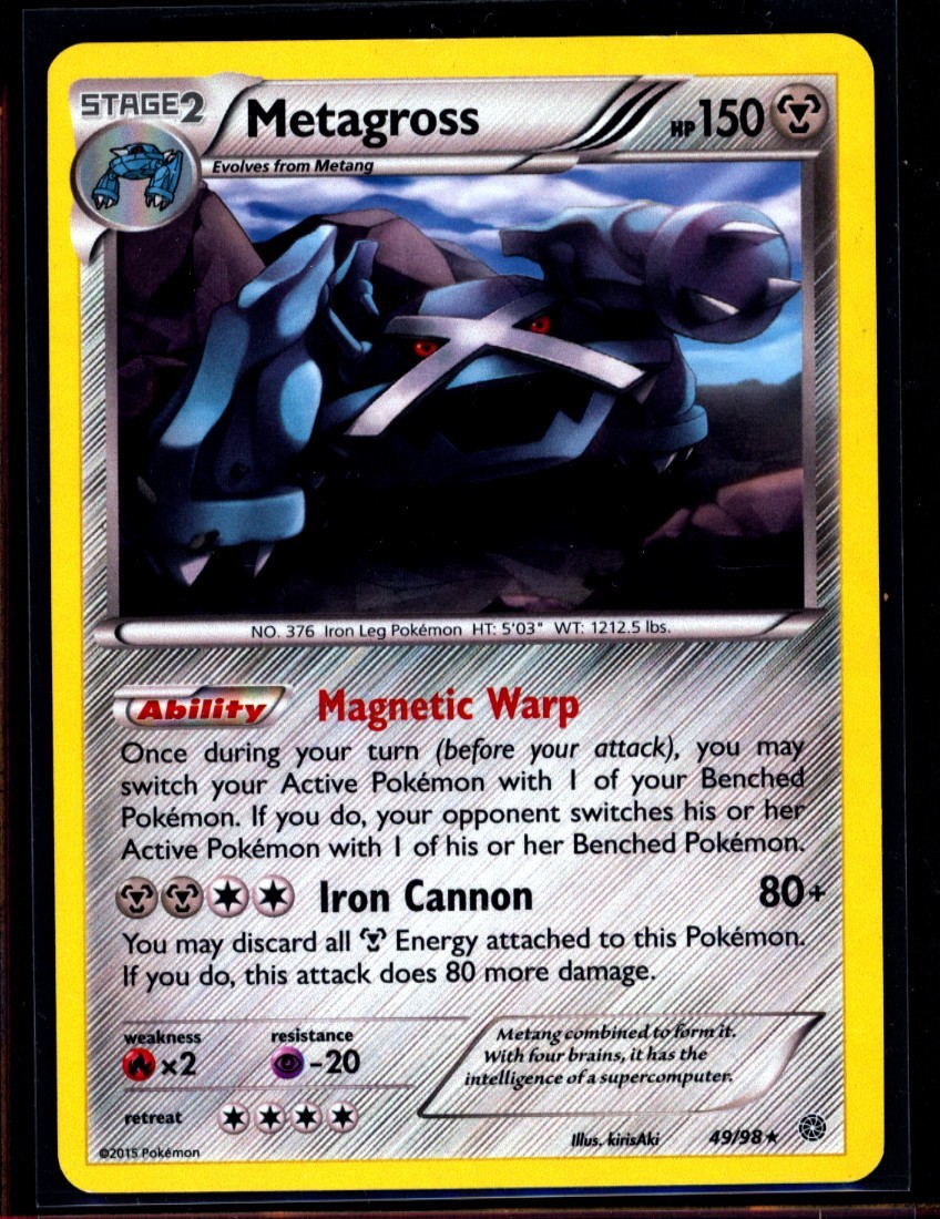 Metagross 49/98 Ancient Origins Cracked Ice Holo LP TCG Pokemon 0102#239