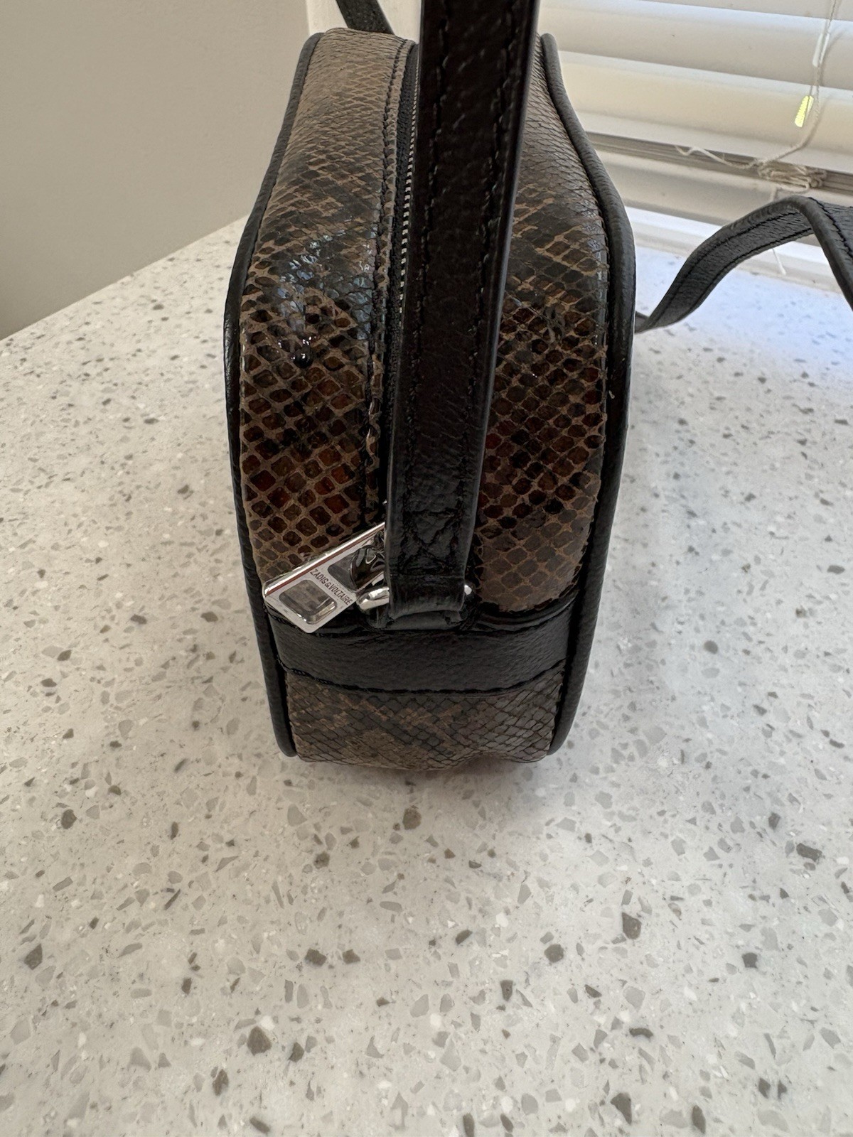 New without tags authentic Zadig & Voltaire shoulder bag in python print “taupe" — image 8