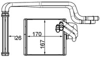 Mahle AH 198 000S WäRmetauscher, Innenraumheizung FüR Ford,Ford Australia