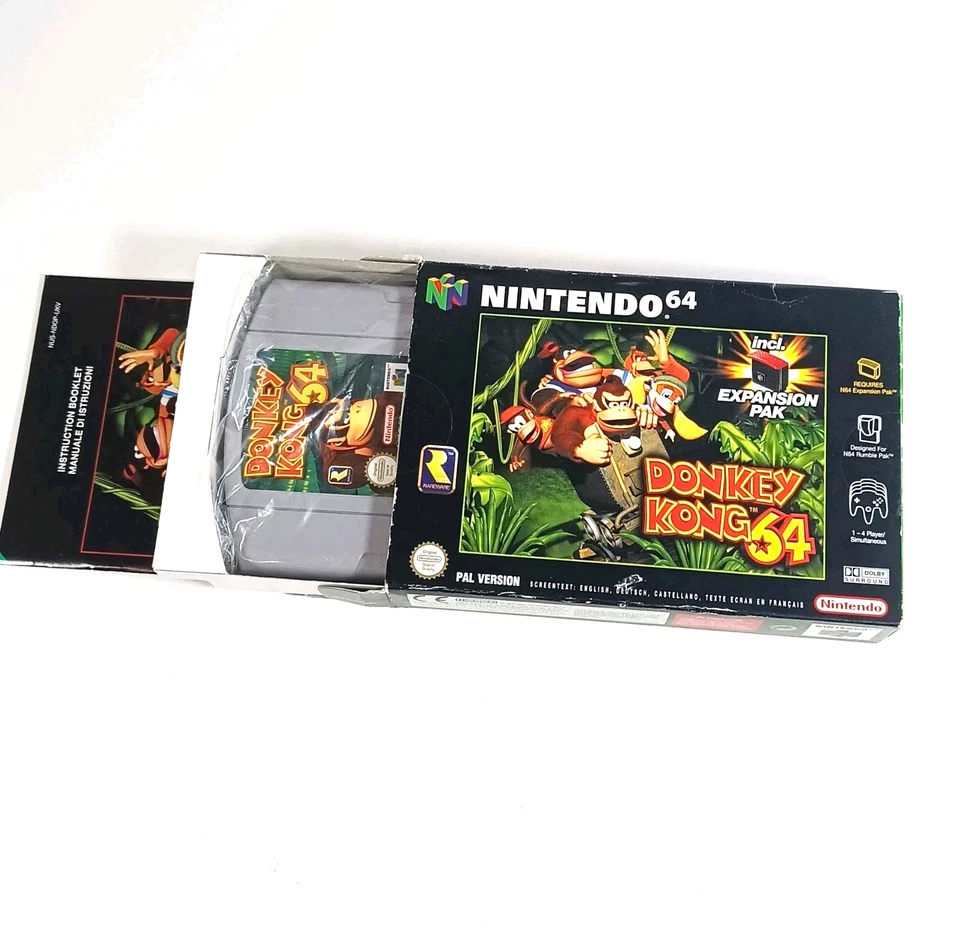 Donkey Kong 64 N64 Boxed with Manual Sealed to one end *No Expansion Pak* - Image 2 of 4