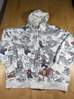 Vintage Nintendo Super Mario 3 All Over Print Full Zip Hoodie Mens Size XL