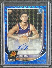 KOBY BREA 2025-26 BOWMAN CHROME ROOKIE AUTO BLUE GEOMETRIC REFRACTOR RC 40/150