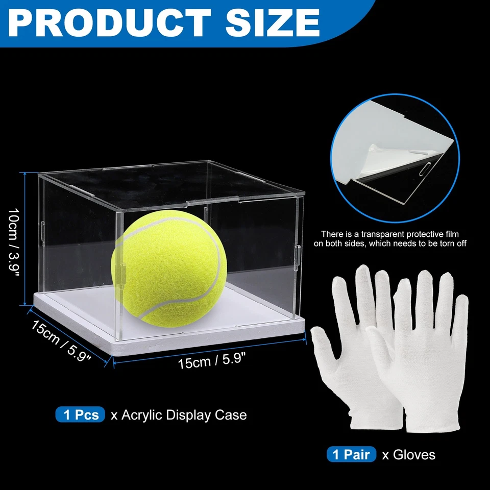 Vitrina de acrílico para montaje de objetos de colección, caja de exhibición transparente de 6x6x4 pulgadas Foto 2 de 4