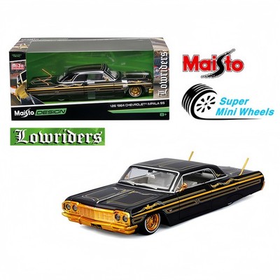 Maisto 1:24 1964 Chevrolet Impala SS Lowriders   Black Gold   Design Lowriders