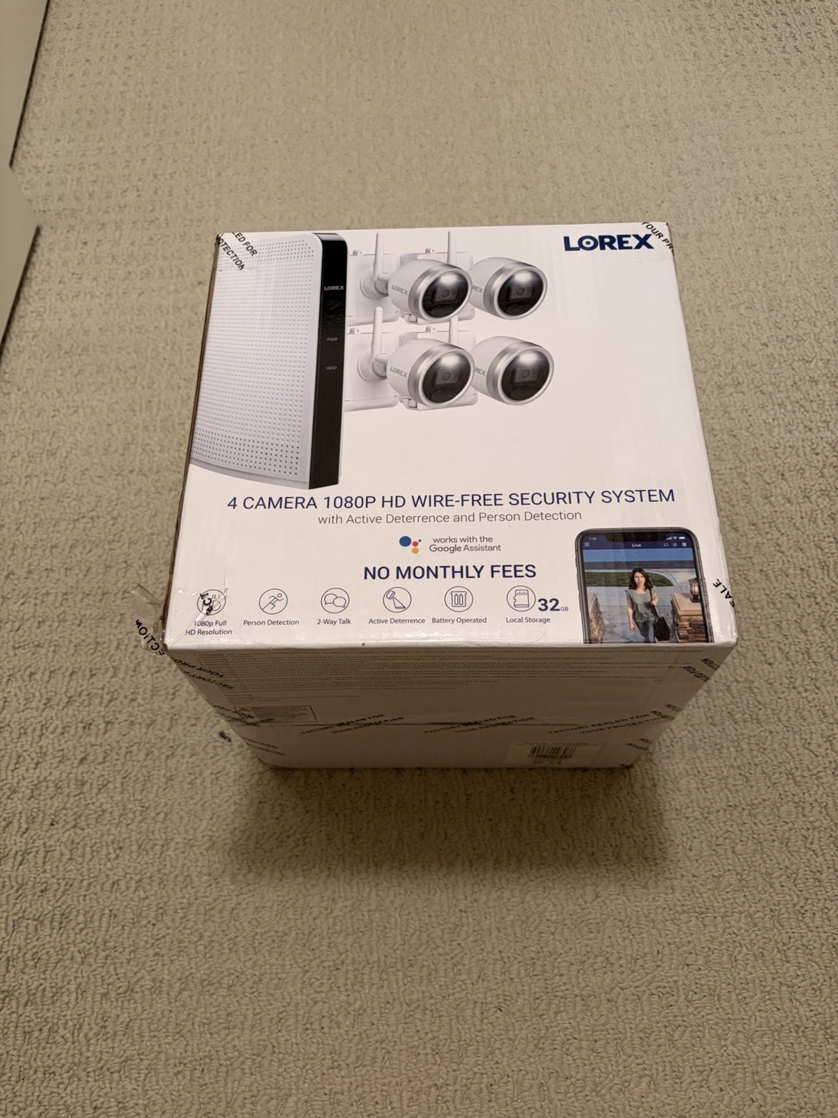 Lorex 4 Camera 1080p HD Wire-Free Security System (L222A8D-2