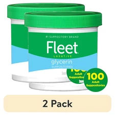 (2 pack) Fleet Laxatives, Laxative Glycerin Suppositories for Adult Constipation