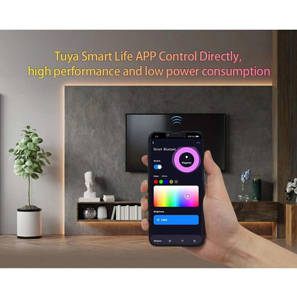 Wifi Bluetooth Smart LED Controller For RGB RGBW RGBCCT White COB Strip Light - Image 3 of 4