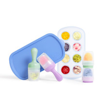 Ubbi Baby Food Feeder and Freezer Tray Set, Silicone Fresh Food Feeder
