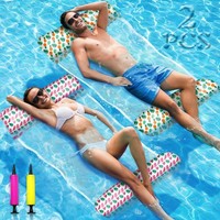 🏖️ WasserhäNgematte 2 StüCk, Wasser HäNgematte Luftmatratze Pool, 4 In 1 Set...