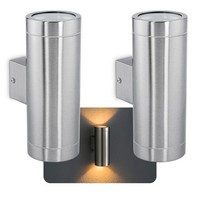 2 StüCk Tira Wandleuchte AußEn Up Down Edelstahl IP44 GU10 Fassung