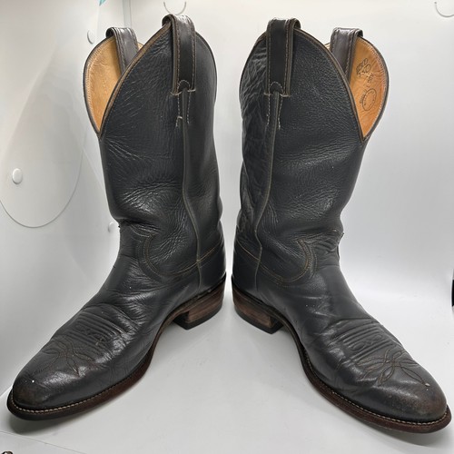Justin Vintage Cowboystiefel Herren 6 B Western Leder grau schwarz Style L3058 - Bild 8 von 14