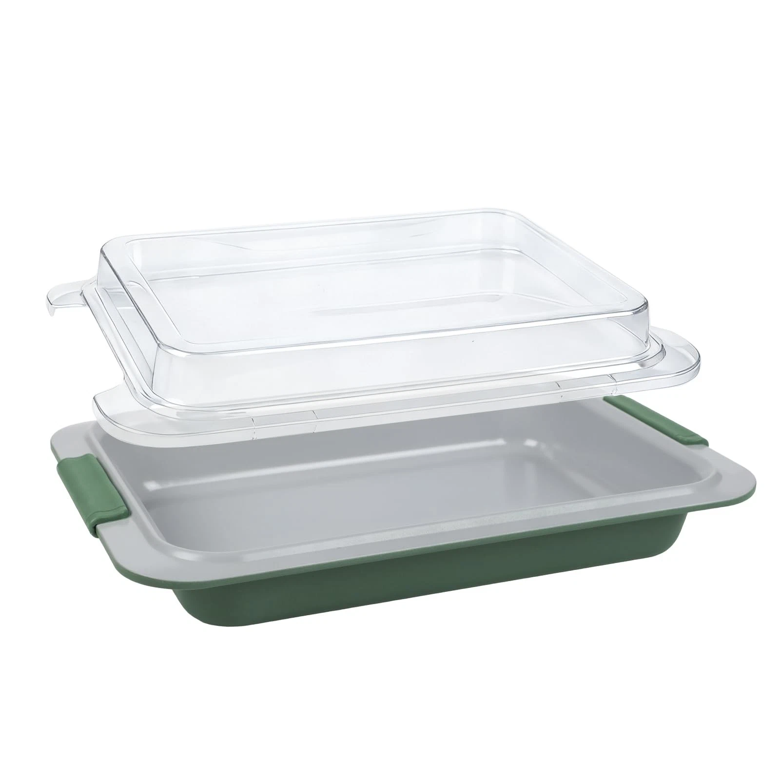 9x13 Baking Pan with Lid, Deep Nonstick Covered Cake Pan for RV & Convection ...