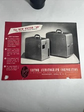 VICTOR PROJECTOR MOTION PICTURE “VICTOR 60”PROJECTOR BROCHURE 16mm