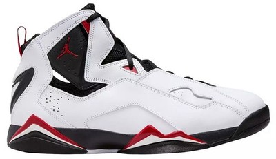 $150 New JORDAN TRUE FLIGHT White Red accents 10 D basketball shoes sneakers Lot