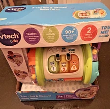 VTech Baby 2-in-1 Roll & Discover Roller Drum Toy NIB — Lights Sounds Music
