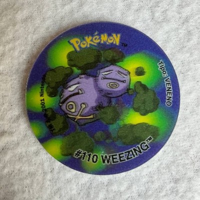 Pokemon Nintendo 3D Tazos Attack 2 2001 # 110 Weezing