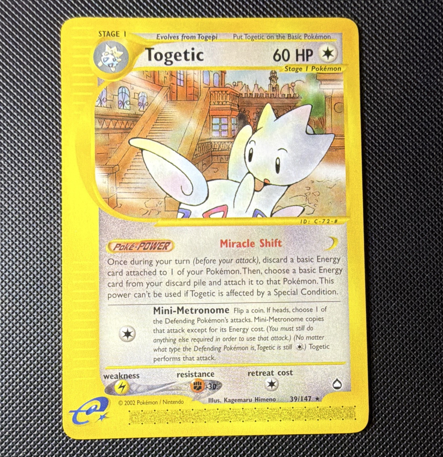 Pokémon TCG Togetic 39/147 Aquapolis E-Card Regular Rare English HP60 2002