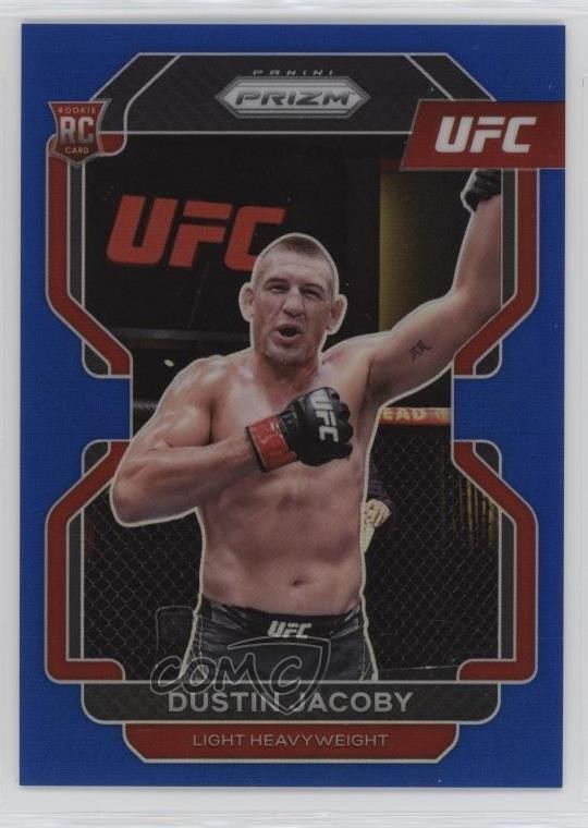 2022 Panini Prizm UFC Blue Prizm 111/199 Dustin Jacoby #123 1ik6