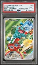 2026 POKEMON MEP FIRST PARTNER ILLUSTRATION COLLECTION #037 BULBASAUR PSA 9