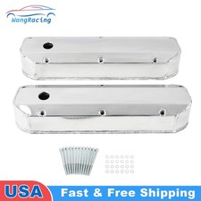 Polished Tall Valve Cover W Bolts Fit Sbf Sb Ford 260-289-302-351w V8 Engines