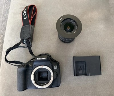 Canon EOS Rebel T6i / 750D DSLR Camera + 18-55mm IS Lens + Charger