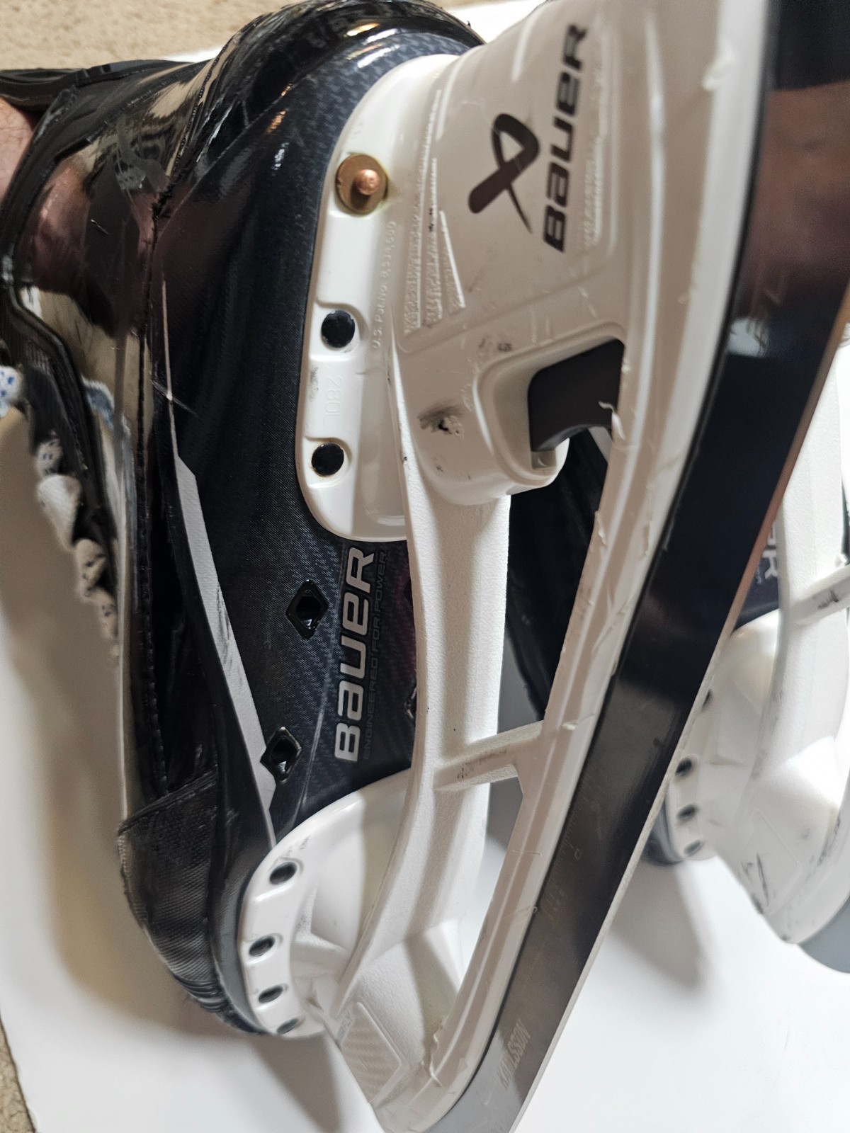 ERIK KARLSSON 24'25 Penguins Photomatched Bauer Mach 8.5 EA Game Worn Skates