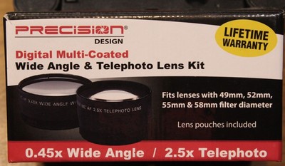 Precision Designs wide angle & telephoto lens kit