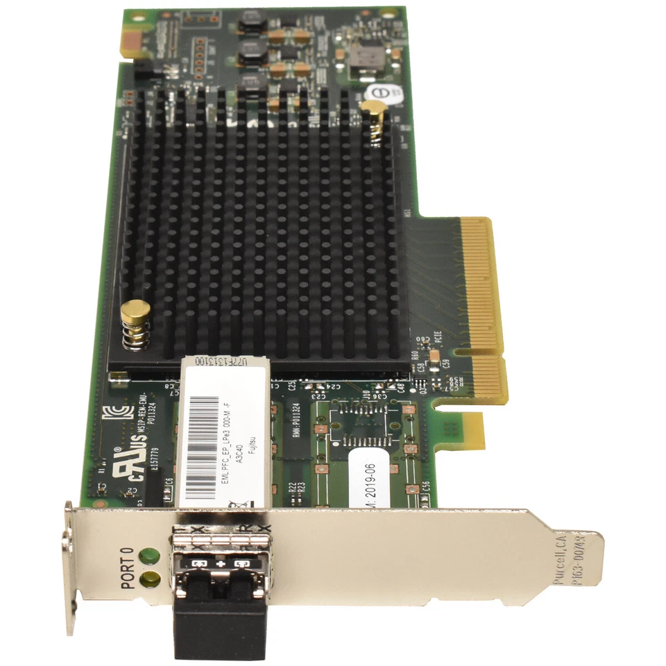 Emulex Fujitsu LPe3100-M6-F 1x 16Gb/s PCIe x8 FC Gbic P011324-23F LP LPe3100-M6 - Immagine 2 di 3