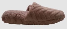 Charter Club Women's Purple Faux-Fur Chevron Slippers Shoes Size 5-6