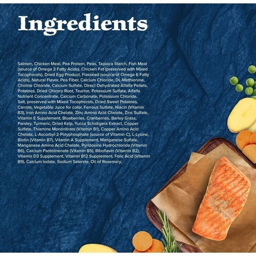 Blue Buffalo Wilderness High Protein Natural Adult Dry Cat Food with Salmon - Picture 3 of 5