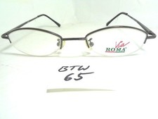 New Old Stock VIVA ROMA Eyeglass Frame VR525 Gunmetal Half Rim BTW-65 