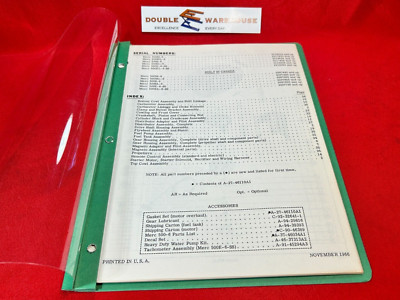 November 1966 Mercury Outboard Merc 500M-6 ML S SL E EL Parts Manual