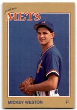 1988 Grand Slam Baseball Card Mickey Weston b Jackson Mets #22
