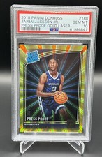 2018-19 Jaren Jackson Jr. 10/10! GOLD Laser Donruss PSA 10 #188 Rookie