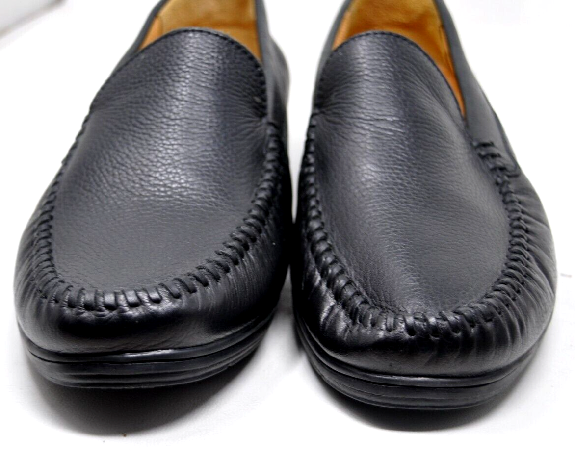 Arnold Palmer Black Leather Loafers Driving Mocs Mens Size10  display picture 1