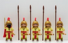 5 x GRIECHEN R&Ouml;MER ELITE KRIEGER PLAYMOBIL > Langspeer Sparta Rock Gold Gelb RAR