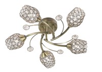 Oaks Lighting Forli Modern Antique Brass Golden Metal Ceiling 5 Light 5890/5 Ab Oaks Lighting Forli Modern Antique Brass Golden Metal Ceiling 5 Light 5890/5 Ab