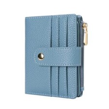 Small for Women Slim RFID Blocking Credit Card Holder Bifold Leather with Zipper