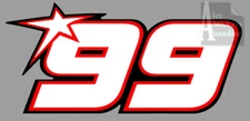 NUMBER 99 RACE RACING NUMBER MOTO GP STYLE HAYDEN STICKER STICKER SC090