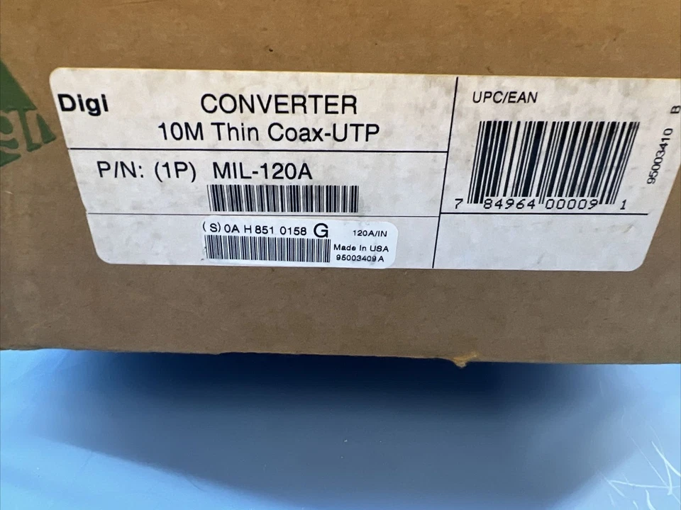 DIGI CONVERTER 10M THIN COAX UTP P/N 9IP0 MIL-120A NEW IN BOX - Image 2 of 4