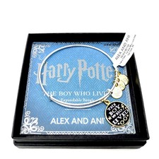 Alex And Ani Harry Potter The Boy Who Lived Two Tone Charm Bangle Gift Box NWT