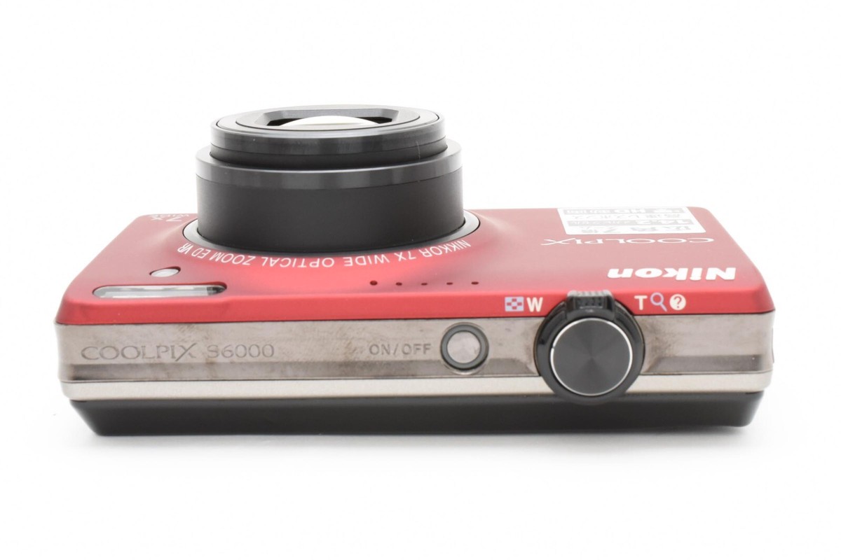 MINT w/BOX】 Nikon COOLPIX S6000 Digital Camera Red 7x