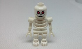 Lego Ninjago Skulkin Skeleton 1 1/2" Red eye Skeleton Bones Authentic Minifigure